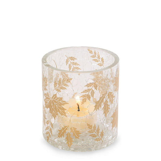 Crackle Leaves Tea Light Candle Holder Tea Light Candle Holders