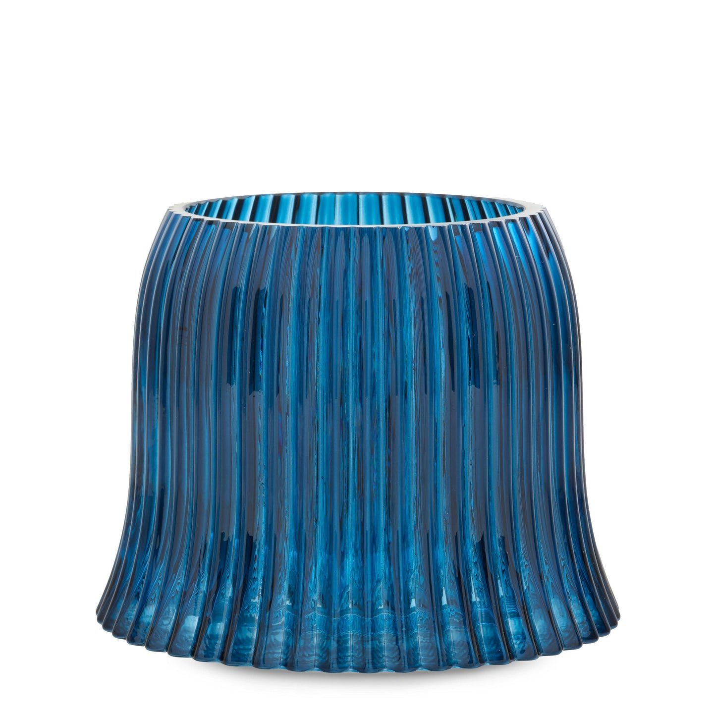 Blue Ribbed Jar Candle Shade Jar Candle Shades